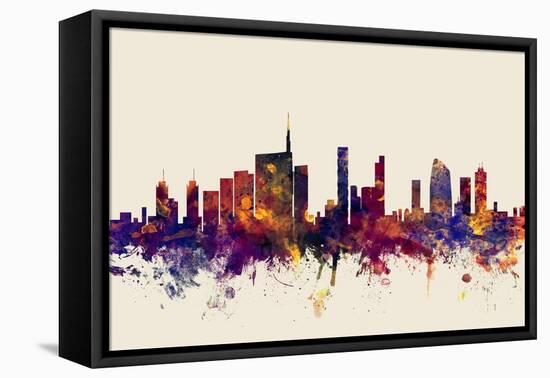 Milan Italy Skyline-Michael Tompsett-Framed Stretched Canvas