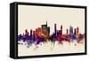 Milan Italy Skyline-Michael Tompsett-Framed Stretched Canvas