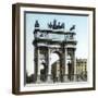 Milan (Italy), the Arch of the Peace (L, Cagnola, Architect, on 1807), Circa 1890-Leon, Levy et Fils-Framed Photographic Print