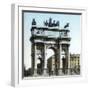 Milan (Italy), the Arch of the Peace (L, Cagnola, Architect, on 1807), Circa 1890-Leon, Levy et Fils-Framed Photographic Print