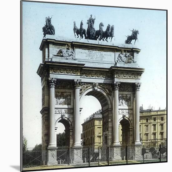 Milan (Italy), the Arch of the Peace (L, Cagnola, Architect, on 1807), Circa 1890-Leon, Levy et Fils-Mounted Photographic Print