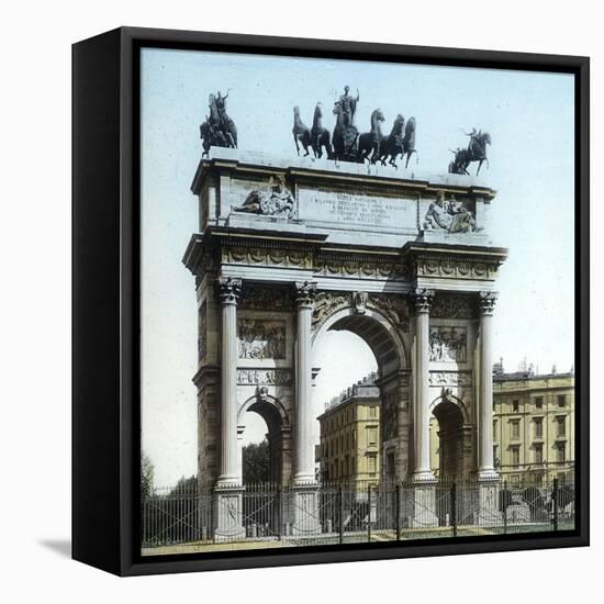 Milan (Italy), the Arch of the Peace (L, Cagnola, Architect, on 1807), Circa 1890-Leon, Levy et Fils-Framed Stretched Canvas