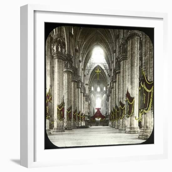 Milan (Italy), the Dome (XIVth-Xvth Centuries), the Nave, Circa 1890-Leon, Levy et Fils-Framed Photographic Print