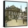 Milan (Italy), the Great Theatre of La Scala and the Monument to Leonarda Da Vinci-Leon, Levy et Fils-Framed Stretched Canvas