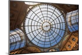 Milan, Milan Province, Lombardy, Italy. Glass dome of Galleria Vittorio Emanuele II shopping arc...-null-Mounted Photographic Print