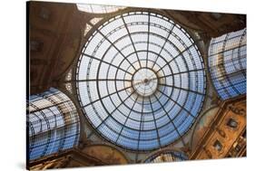 Milan, Milan Province, Lombardy, Italy. Glass dome of Galleria Vittorio Emanuele II shopping arc...-null-Stretched Canvas