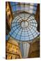 Milan, Milan Province, Lombardy, Italy. Glass dome of Galleria Vittorio Emanuele II shopping arc...-null-Stretched Canvas