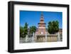 Milan, Milan Province, Lombardy, Italy. Sforzesco Castle. Castello Sforzesco. Entrance to the ca...-null-Framed Photographic Print