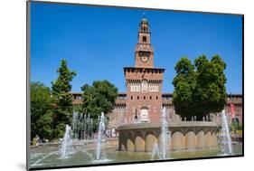 Milan, Milan Province, Lombardy, Italy. Sforzesco Castle. Castello Sforzesco. Entrance to the ca...-null-Mounted Photographic Print