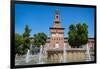 Milan, Milan Province, Lombardy, Italy. Sforzesco Castle. Castello Sforzesco. Entrance to the ca...-null-Framed Photographic Print