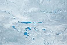 Supra Glacial Lakes over the Ice Sheet in Greenland. Aerial Shot.-Milan Petrovic-Photographic Print