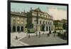 Milan - Piazza and Teatro Alla Scala. Postcard Sent in 1913-Italian Photographer-Framed Giclee Print