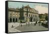 Milan - Piazza and Teatro Alla Scala. Postcard Sent in 1913-Italian Photographer-Framed Stretched Canvas