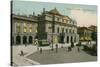 Milan - Piazza and Teatro Alla Scala. Postcard Sent in 1913-Italian Photographer-Stretched Canvas