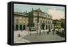 Milan - Piazza and Teatro Alla Scala. Postcard Sent in 1913-Italian Photographer-Framed Stretched Canvas