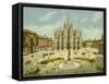 Milan, Piazza Del Duomo-null-Framed Stretched Canvas