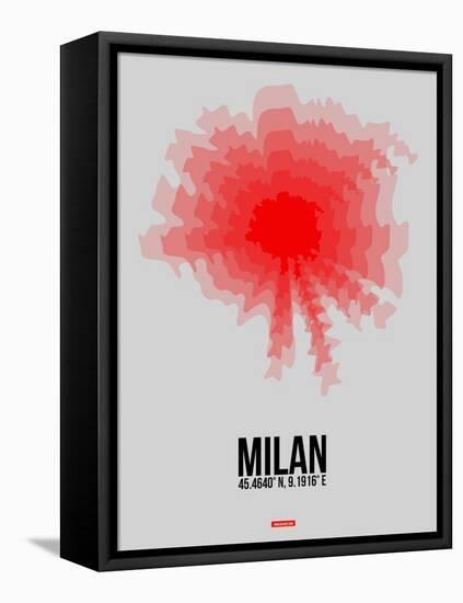 Milan Radiant Map 1-NaxArt-Framed Stretched Canvas