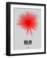 Milan Radiant Map 1-NaxArt-Framed Art Print