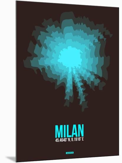 Milan Radiant Map 3-NaxArt-Mounted Art Print