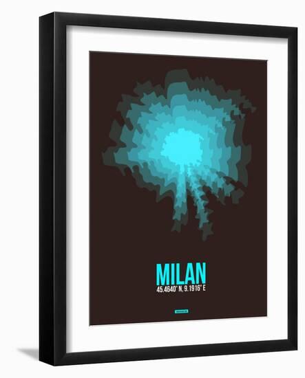 Milan Radiant Map 3-NaxArt-Framed Art Print