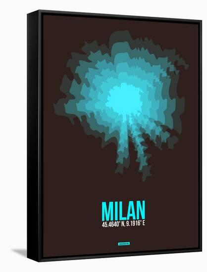 Milan Radiant Map 3-NaxArt-Framed Stretched Canvas