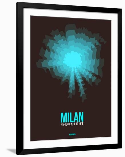 Milan Radiant Map 3-NaxArt-Framed Art Print