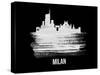 Milan Skyline Brush Stroke - White-NaxArt-Stretched Canvas