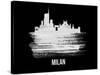 Milan Skyline Brush Stroke - White-NaxArt-Stretched Canvas