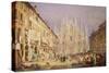 Milan, the Cathedral Square-Samuel Prout-Stretched Canvas