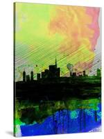 Milan Watercolor Skyline 2-NaxArt-Stretched Canvas