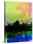 Milan Watercolor Skyline 2-NaxArt-Stretched Canvas