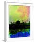 Milan Watercolor Skyline 2-NaxArt-Framed Art Print