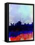 Milan Watercolor Skyline-NaxArt-Framed Stretched Canvas