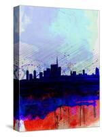 Milan Watercolor Skyline-NaxArt-Stretched Canvas