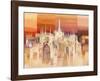 Milano al tramonto-Luigi Florio-Framed Art Print