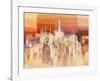 Milano al tramonto-Luigi Florio-Framed Art Print