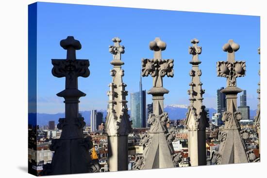 Milano New Skyline (Porta Nuova District) View from the Duomo.-Stefano Amantini-Stretched Canvas