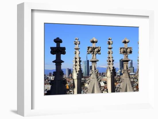 Milano New Skyline (Porta Nuova District) View from the Duomo.-Stefano Amantini-Framed Photographic Print