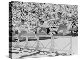 Mildred 'Babe' Didrikson, Running the 80-Meter Hurdles, at the 1932 Olympics-null-Stretched Canvas