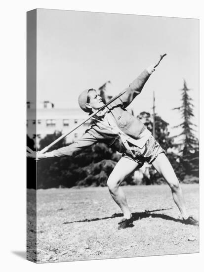 Mildred 'Babe' Didrikson, Winding Up for Javelin Toss at the 1932 Olympics-null-Stretched Canvas