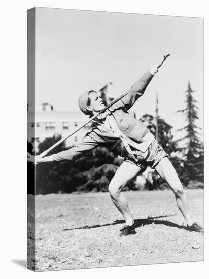 Mildred 'Babe' Didrikson, Winding Up for Javelin Toss at the 1932 Olympics-null-Stretched Canvas