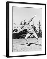 Mildred 'Babe' Didrikson, Winding Up for Javelin Toss at the 1932 Olympics-null-Framed Photo