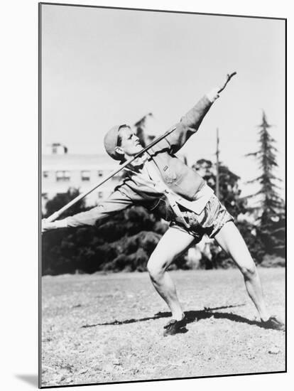 Mildred 'Babe' Didrikson, Winding Up for Javelin Toss at the 1932 Olympics-null-Mounted Photo