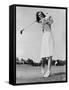 Mildred 'Babe' Didrikson Zaharias Swinging Golf Club in 1947-null-Framed Stretched Canvas