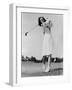 Mildred 'Babe' Didrikson Zaharias Swinging Golf Club in 1947-null-Framed Photo