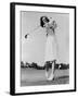 Mildred 'Babe' Didrikson Zaharias Swinging Golf Club in 1947-null-Framed Photo