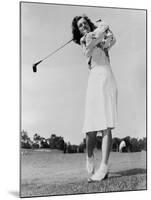 Mildred 'Babe' Didrikson Zaharias Swinging Golf Club in 1947-null-Mounted Photo