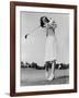 Mildred 'Babe' Didrikson Zaharias Swinging Golf Club in 1947-null-Framed Photo