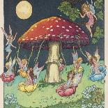 Fairies at Play, a Toadstool Makes a Convenient Merry-Go- Round-Mildred Entwhistle-Framed Photographic Print