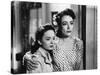 MILDRED PIERCE, 1945 directed by MICHAEL CURTIZ Ann Blyth and Joan Crawford (b/w photo)-null-Stretched Canvas